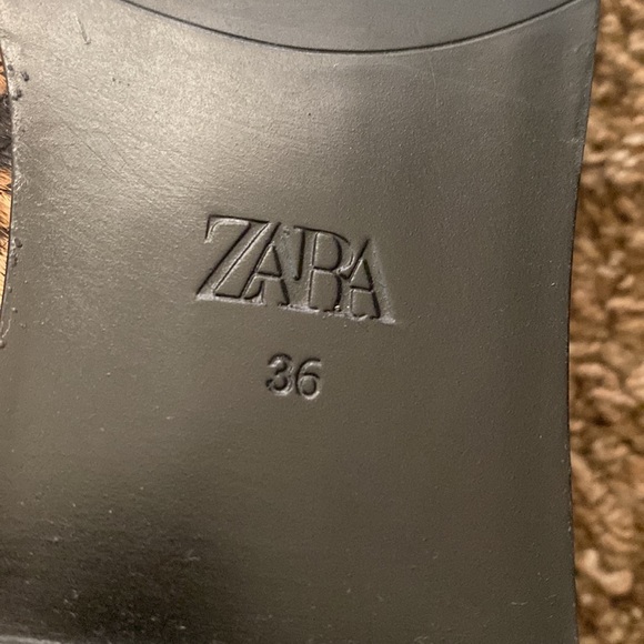 ZARA | NWT Leopard Calf-Skin Loafers - Picture 7 of 9
